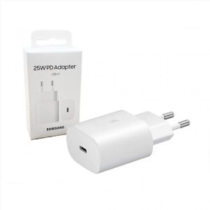 Cargador Samsung Blanco Con Carga Super Rápida 25w Usb Tipo C Sin Cable
