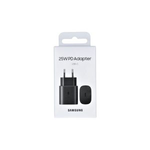 Cargador Samsung Negro Con Carga Super Rápida 25w Usb Tipo C Sin Cable
